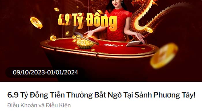 Tham gia 188bet và 6.9 tỷ đồng tiền thưởng tại Sảnh Casino phương Tây